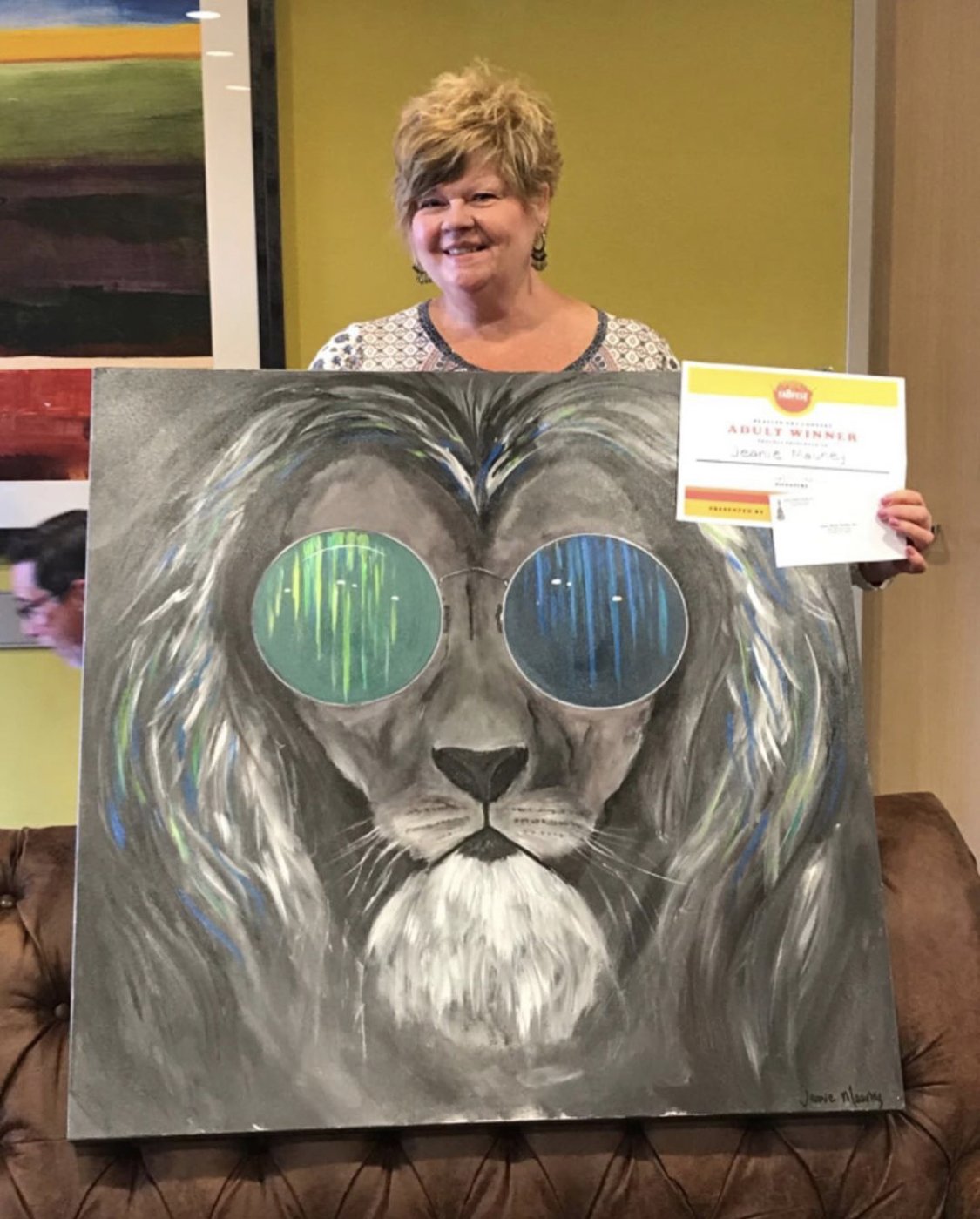 IMG_5125 2019 Adult Artist Winner: "Lennon" by Jeanie Mauney